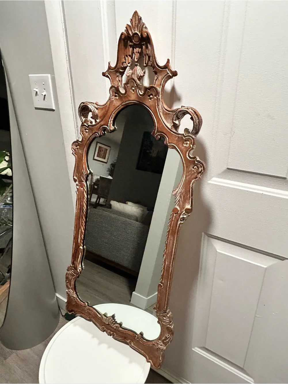 Italian rococo style wall mirror of collection limited edition, LA BARGE